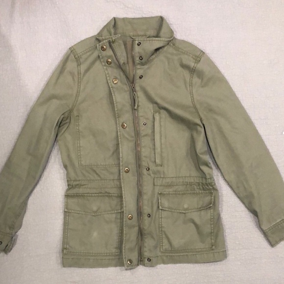 Madewell Green Utility Jacket with Military-Inspired Design - Picture 3 of 5